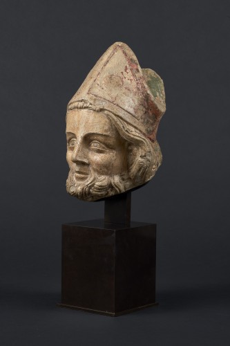 Middle age - Gothic Bishop&#039;s Head - Burgundy, Early 14th Century