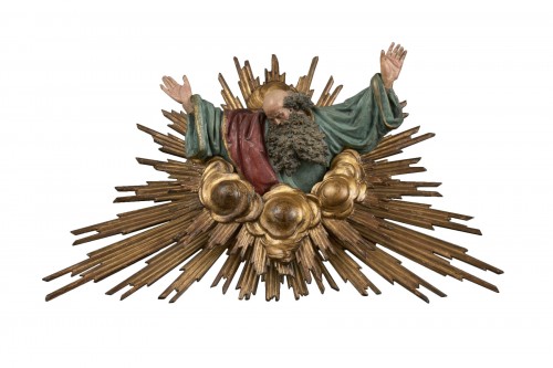 God the Father, plychromed terracotta, wood, glass inlay, Naples, 18th c.