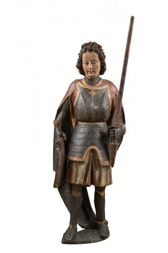 Saint George in polychrome wood - Swabia or Tyrol, End of the 15th century 