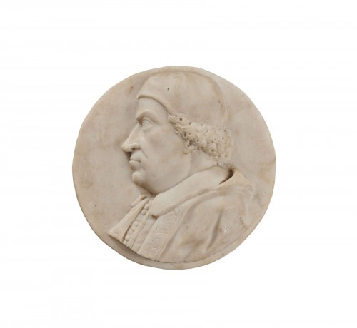 Portrait du pape Clement XI  en marbre, Rome entre 1700 et 1721
