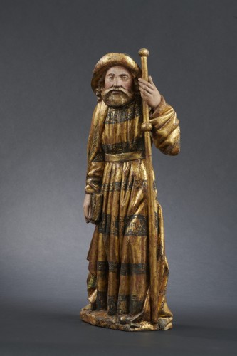 St James Polychromed and gilded wood, Spain First quarter of the 16th c. - Sculpture Style Middle age