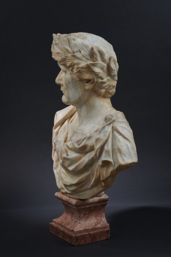 Buste en marbre de l'empereur Titus, Italie du Nord fin du XVIIe siècle - Galerie Sismann
