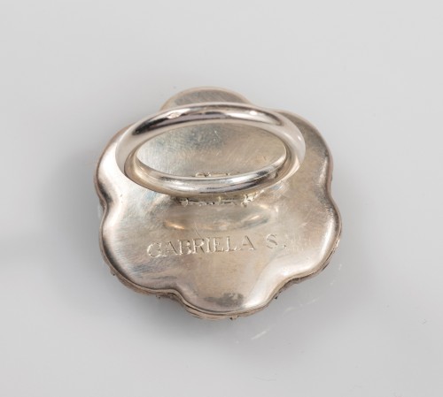Antique Jewellery  - Modern  Ring with Georgian button from a court costume - England circa 1750