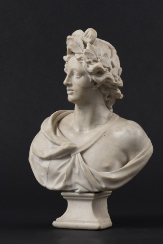 Louis XIV - Buste d'Apollon en marbre - Vénétie, fin  du XVIIe début du XVIIIe siècle