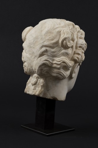 Sculpture  - Entourage of Bartolomeo AMMANNATI - Mannerist Head of Woman in marble