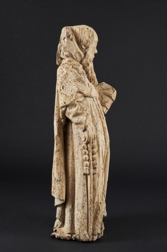Middle age - Saint Antony in walnut - Former Netherlands, 15th century 