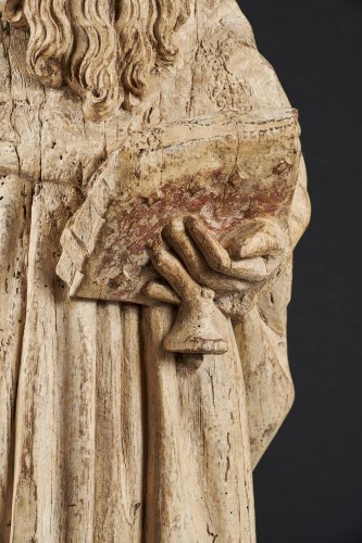 Antiquités - Saint Antony in walnut - Former Netherlands, 15th century 