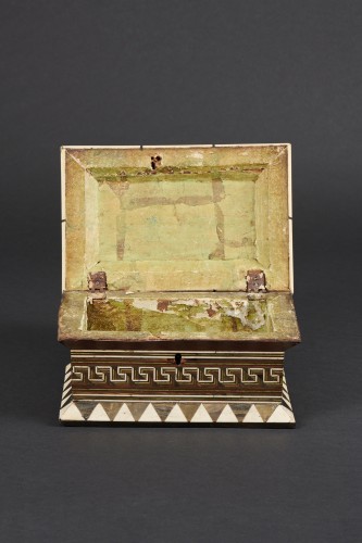 Moyen Âge - Coffret rectangulaire en marqueterie alla Certosina, Italie du Nord mi-XVe siècle