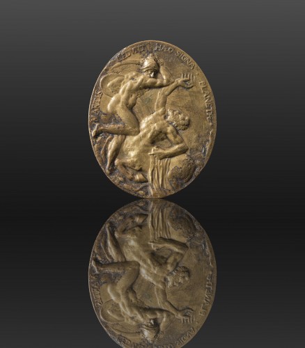 Collections  - Médaille en bronze figurant Henri IV combattant un centaure v. 1601 d'après Guinier