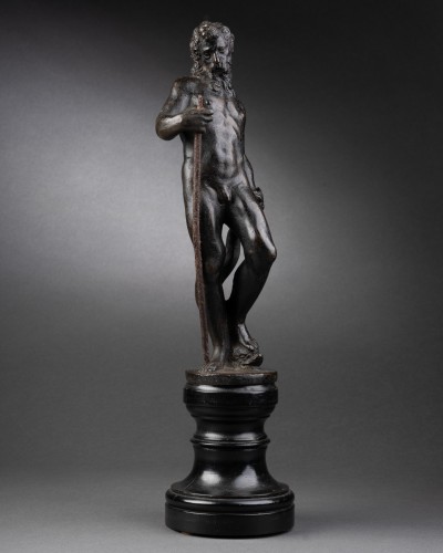 Antiquités - Vulcain et Neptune,  paire de bronzes vénitiens fin du XVIe siècle