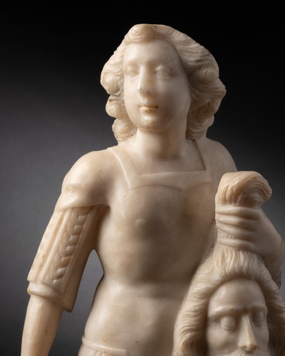 David and Goliath in Alabaster – Sicily (Trapani) 17th century - Louis XIV