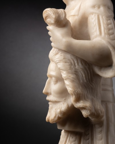 Antiquités - David and Goliath in Alabaster – Sicily (Trapani) 17th century