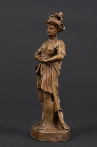 Figure féminine casquée - Allemagne du Sud, fin du XVIIe début du XVIIIe siècle - Louis XIV