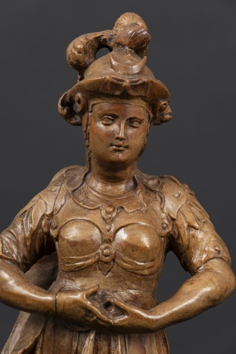 Louis XIV - Figure féminine casquée - Allemagne du Sud, fin du XVIIe début du XVIIIe siècle