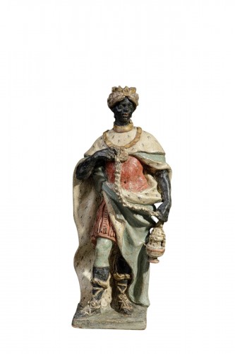 Balthazar Nativity Figure from Naples: – Terracotta, Naples 18th Century