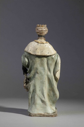 Sculpture  - Balthazar Nativity Figure from Naples: – Terracotta, Naples 18th Century