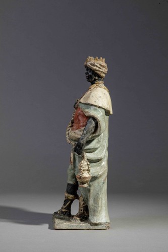 Balthazar Nativity Figure from Naples: – Terracotta, Naples 18th Century - 