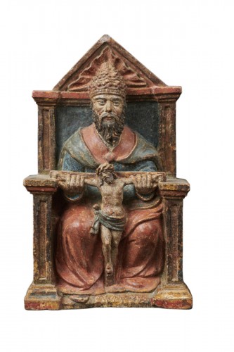 God the Father in polychromed stone, Lorraine First half of the 16th c.