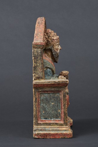 God the Father in polychromed stone, Lorraine First half of the 16th c. - Middle age