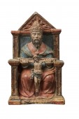 Dieu le Père en pierre polychromée - Lorraine première moitié du XVIe siècle