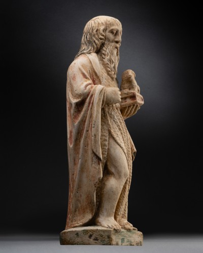 Saint John the Baptiste in limestone - Burgundy, 15th century - 
