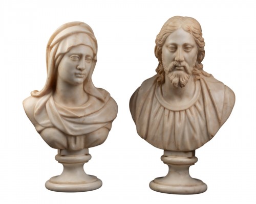 Paire de bustes en marbre - Rome vers 1600