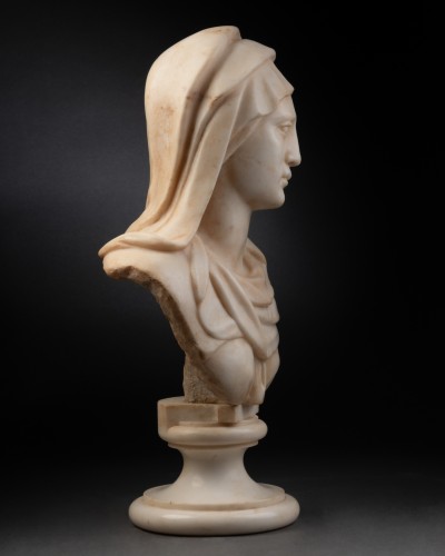 Pair of marble busts - Rome c. 1600 - Louis XIV