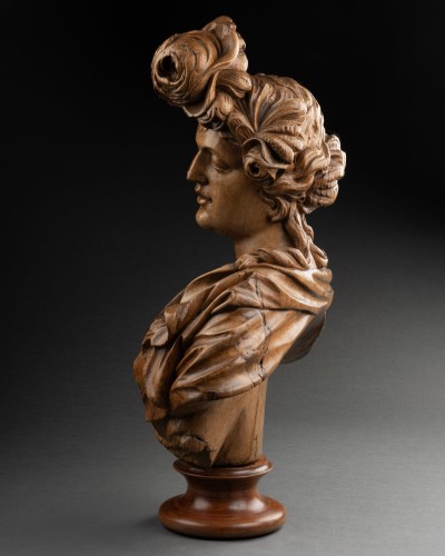 Atelier de Johann Baptist STRAUB, Buste de femme, Bavière vers 1750-1770 - Galerie Sismann