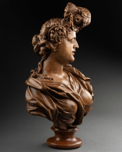 Atelier de Johann Baptist STRAUB, Buste de femme, Bavière vers 1750-1770 - Transition
