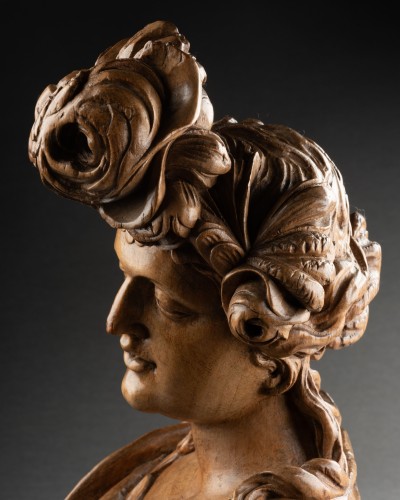 Antiquités - Atelier de Johann Baptist STRAUB, Buste de femme, Bavière vers 1750-1770
