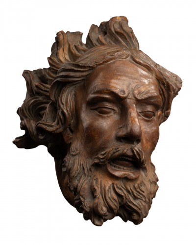 Head of Saint John the Baptist in terracotta - Italy, second half 17th c.