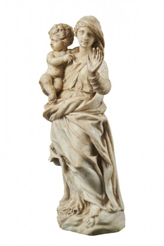  Vierge à l'enfant d'après l'Algarde, Rome XVIIe siècle