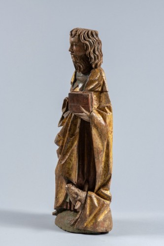 <= 16th century - Saint Anthony In Polychromed And Gilded Lime Wood - Swabia, Early 16th Cent