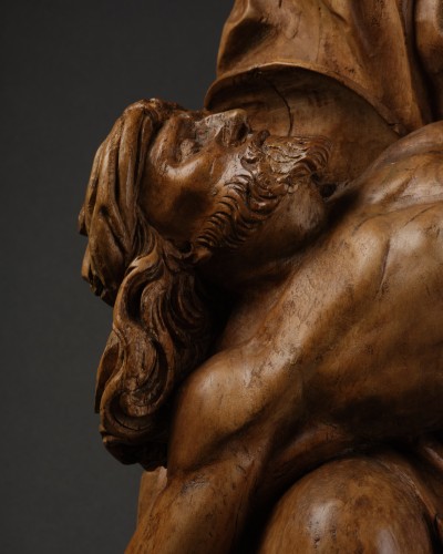 XVIe siècle et avant - Pietà en bois, Allemagne (Franconie) - Fin XVe début du XVIe siècle