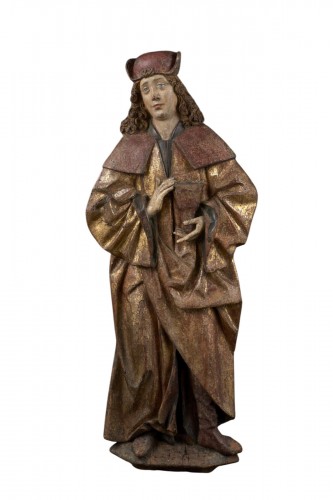 Saint Guy, tilleul polychromé et doré - Sud de la Souabe vers 1500-1510