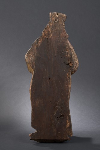 Saint Guy, tilleul polychromé et doré - Sud de la Souabe vers 1500-1510 - Galerie Sismann