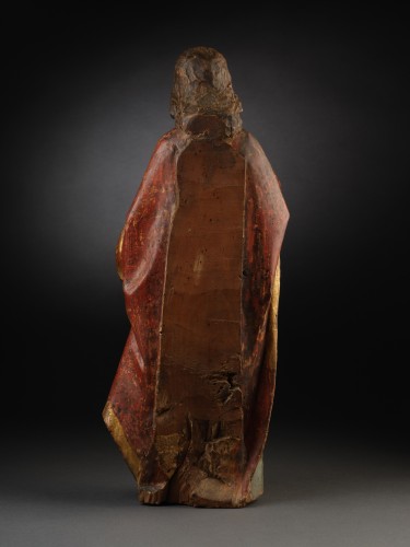 Renaissance - Saint Jean en noyer, polychromie d'origine - Espagne début du XVIe siècle