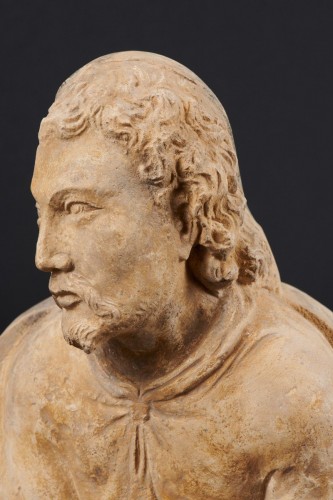 Buste d'homme en pierre calcaire de la Renaissance française - Renaissance