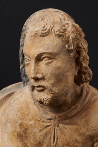 Renaissance - Buste d'homme en pierre calcaire de la Renaissance française