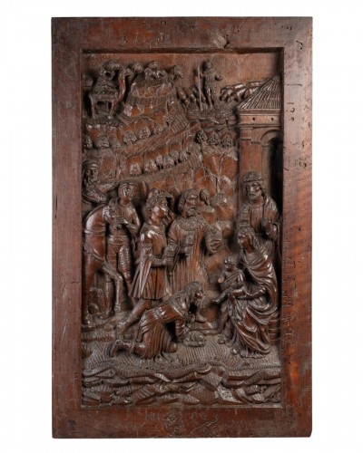 Adoration des mages en bois, Lombardie Italie vers 1500