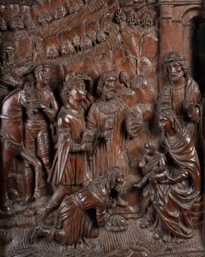 Sculpture  - Adoration of the Magi, Wood, Lombardy Italy c. 1500