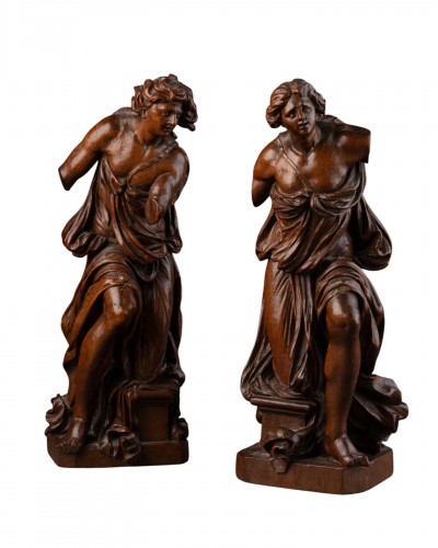Pair Of Angels, Flanders –2nd Half Of The 17th Or Early 16th