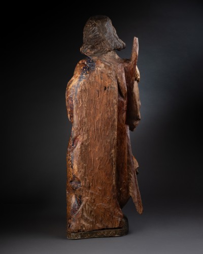 Renaissance - Saint Andrew In Walnut - 1520-1530, Follower Of Alejo De Vahia (1473–1515)