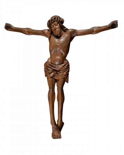 Christ On The Cross, Made Of Oak, Flanders early 16th Century