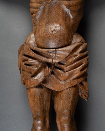 Christ On The Cross, Made Of Oak, Flanders early 16th Century - 