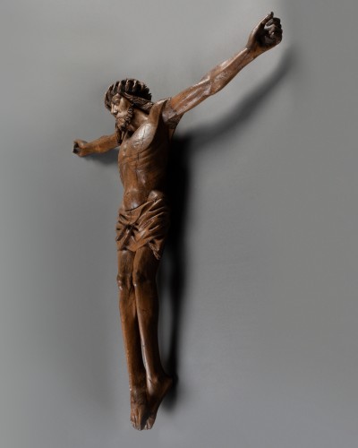 <= 16th century - Christ On The Cross, Made Of Oak, Flanders early 16th Century