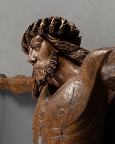 Christ On The Cross, Made Of Oak, Flanders early 16th Century - Renaissance
