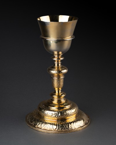 Calice en argent et vermeil, Espagne (Aragon) début du XVIIe - Art sacré, objets religieux Style Louis XIII
