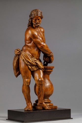  Christ with the column in fruit wood - Italy (Naples?), 17th century - Louis XIV