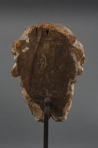 Sculpture  - Head Of Bearded Man In Oak - North Of France, XVIth Century